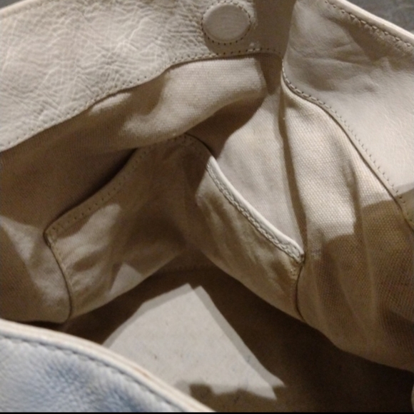 Michael kors white beige Tan leather stud hardware shoulder bag - Picture 6 of 9